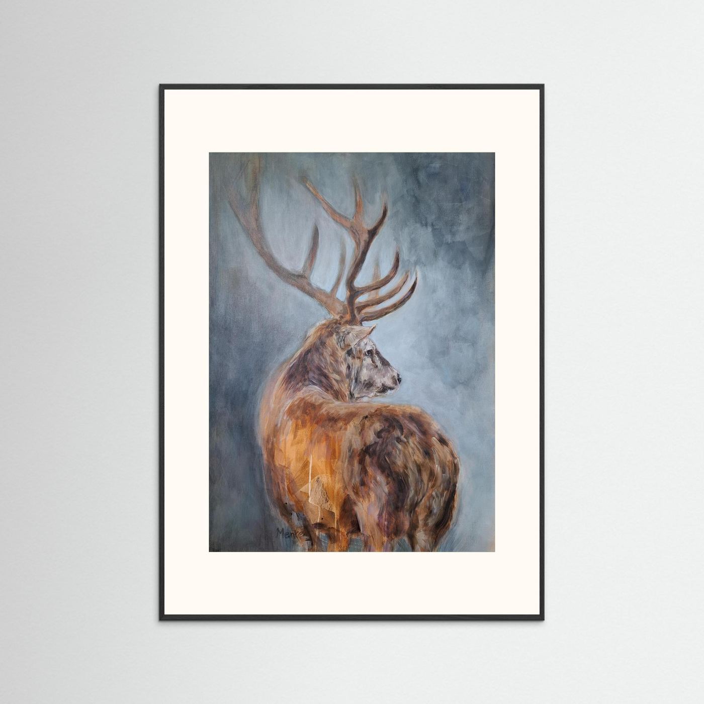 Stilte - fine art print van edelhert (collectie Presence)