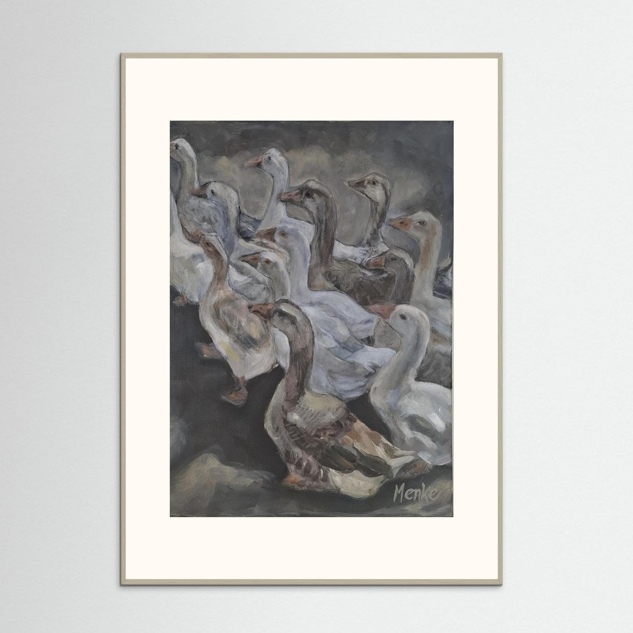 In ganzenpas: museumkwaliteit paper print