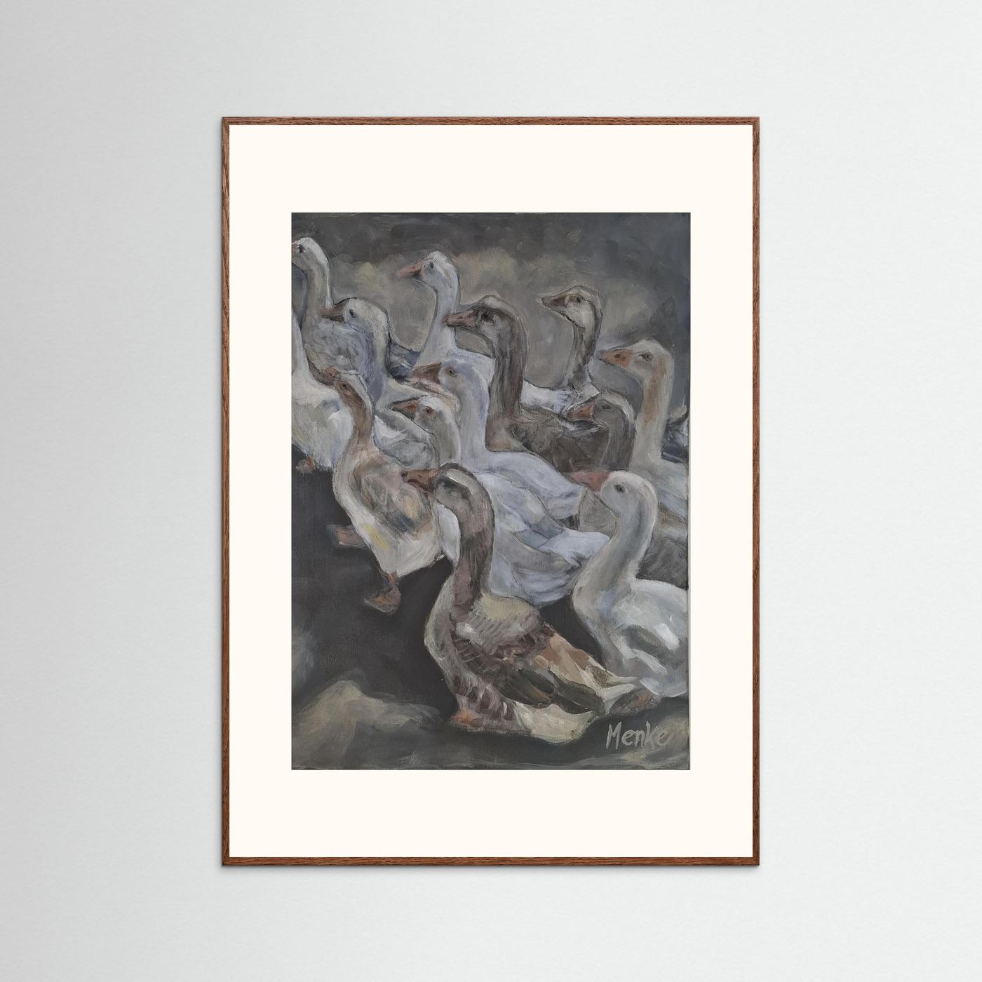 In ganzenpas: museumkwaliteit paper print