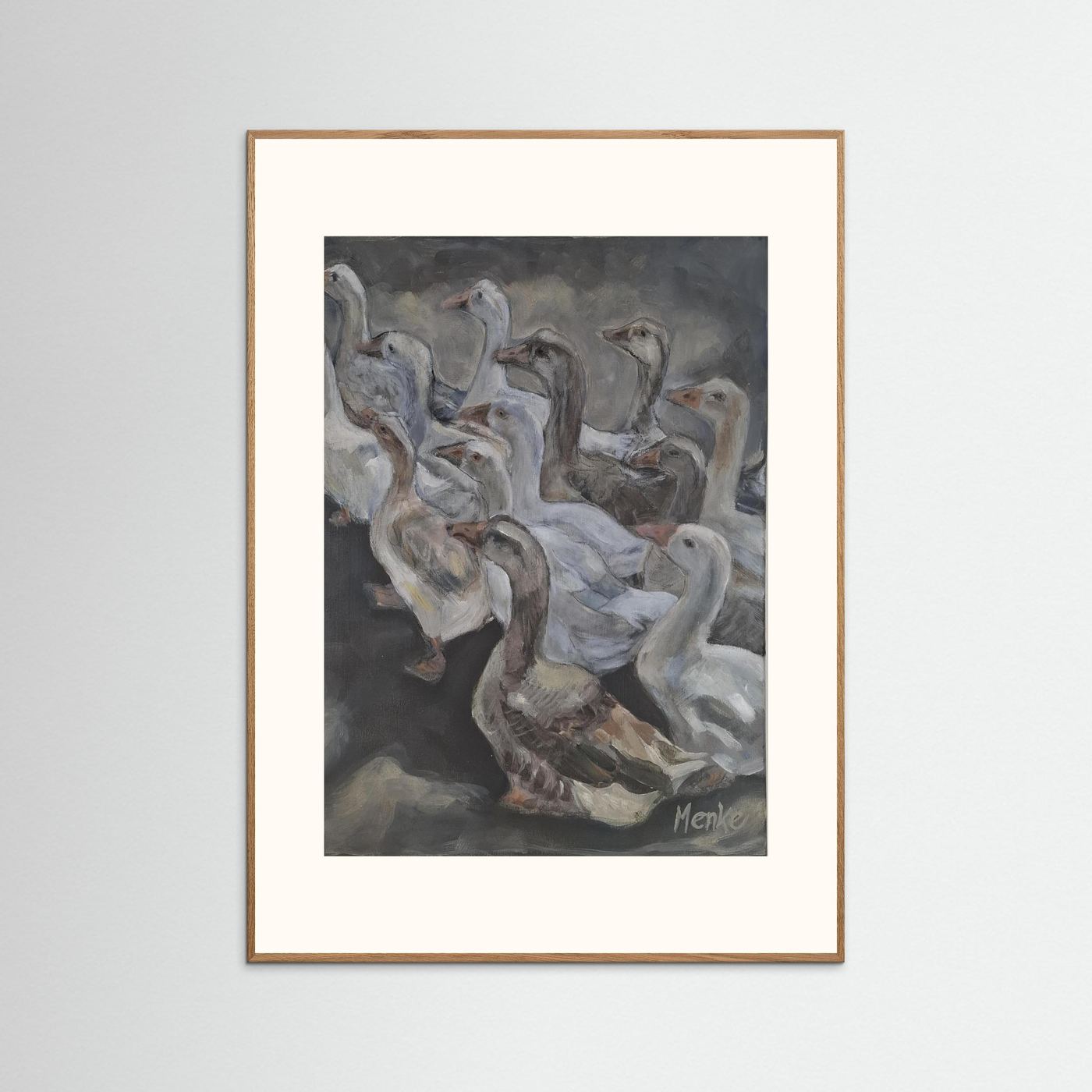 In ganzenpas: museumkwaliteit paper print