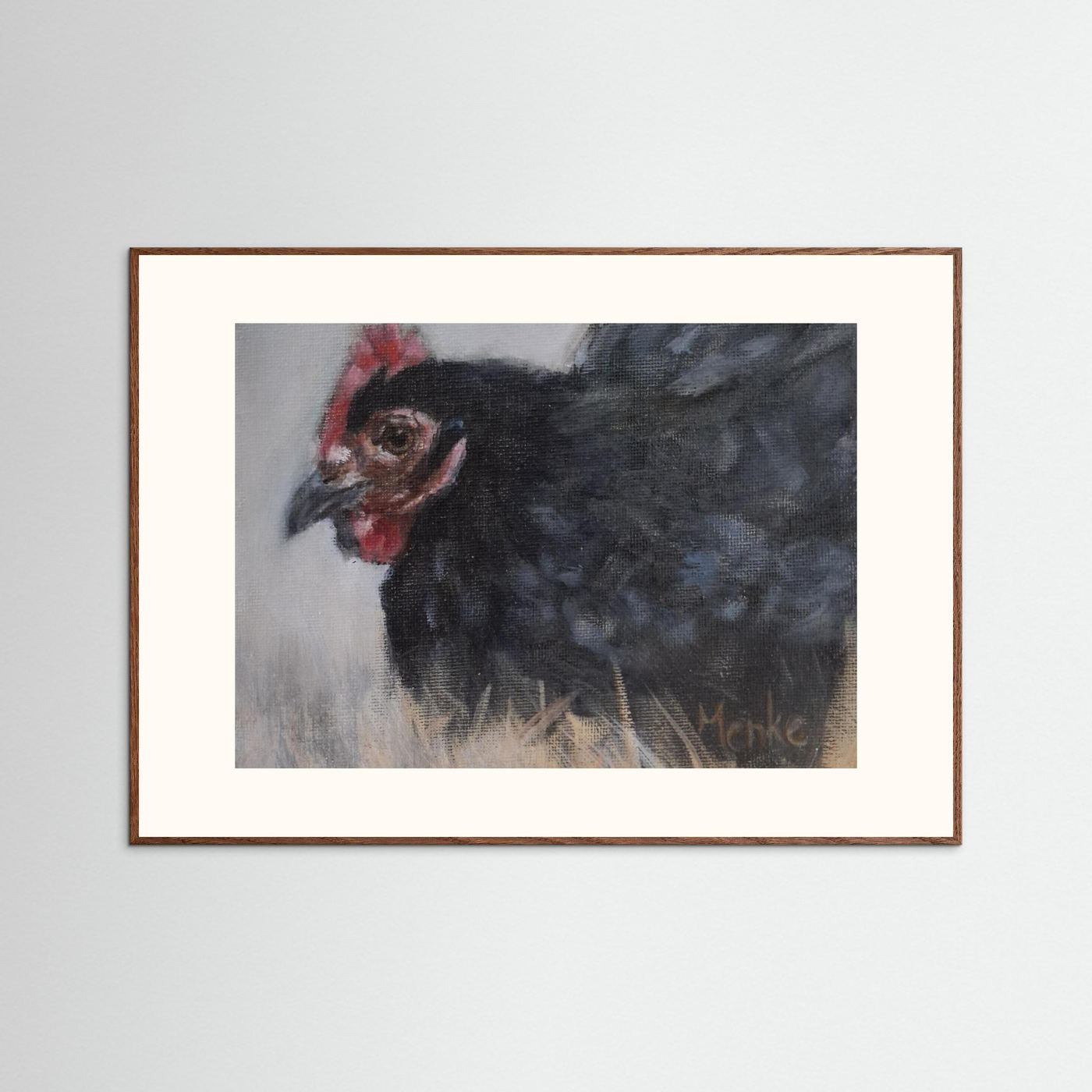Kip in het hooi I Fine art print voor landelijke woonstijl 