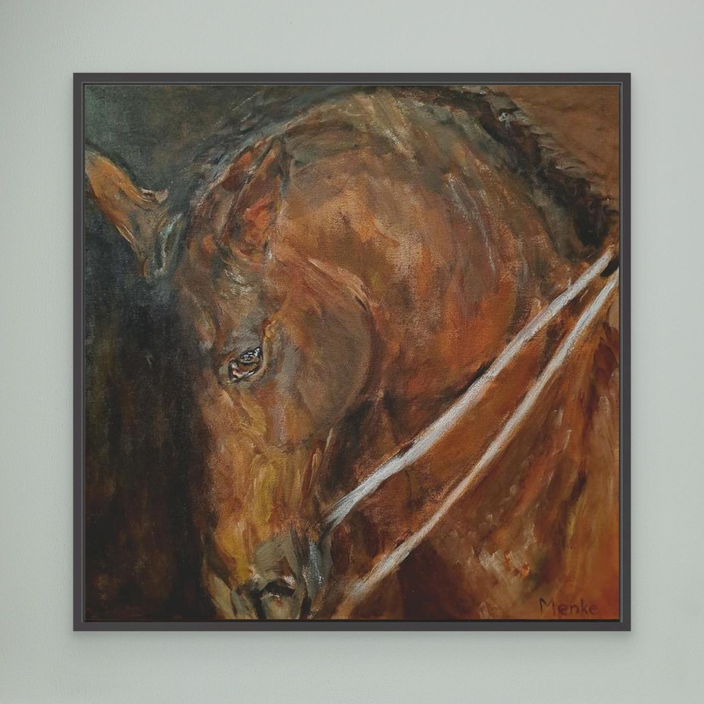 Laat me los: Art print Spaans paard op canvas