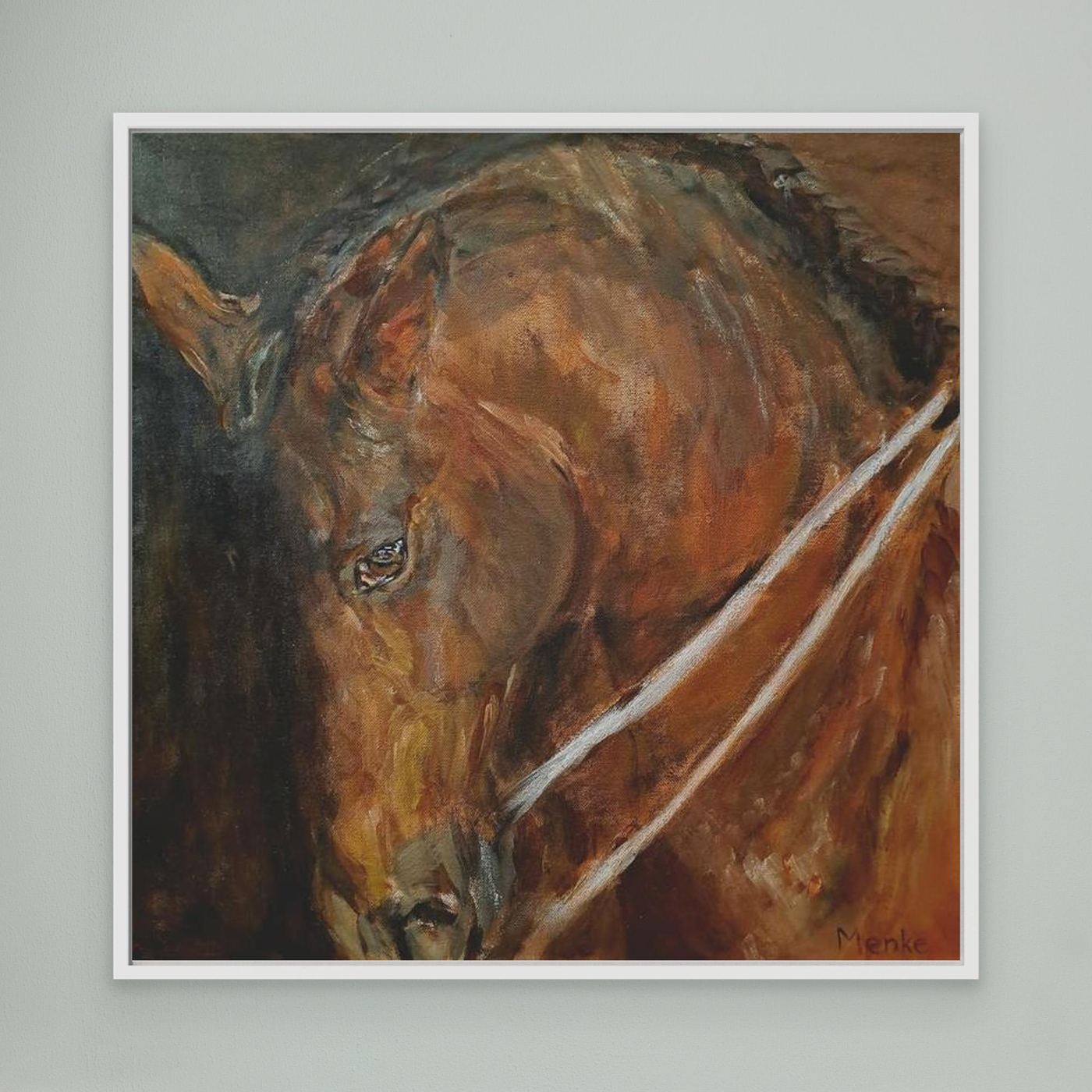 Laat me los: Art print Spaans paard op canvas