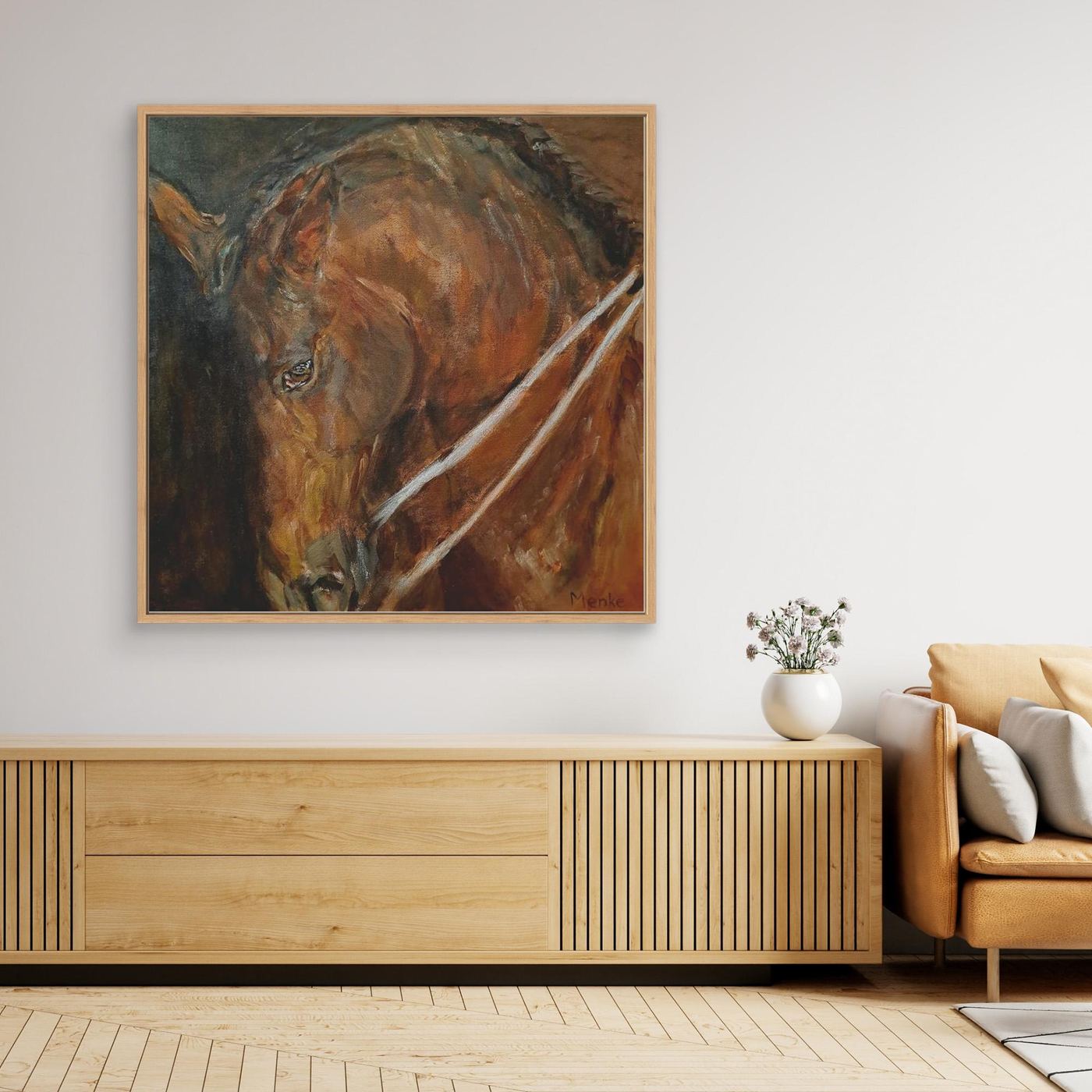 Laat me los: Art print Spaans paard op canvas