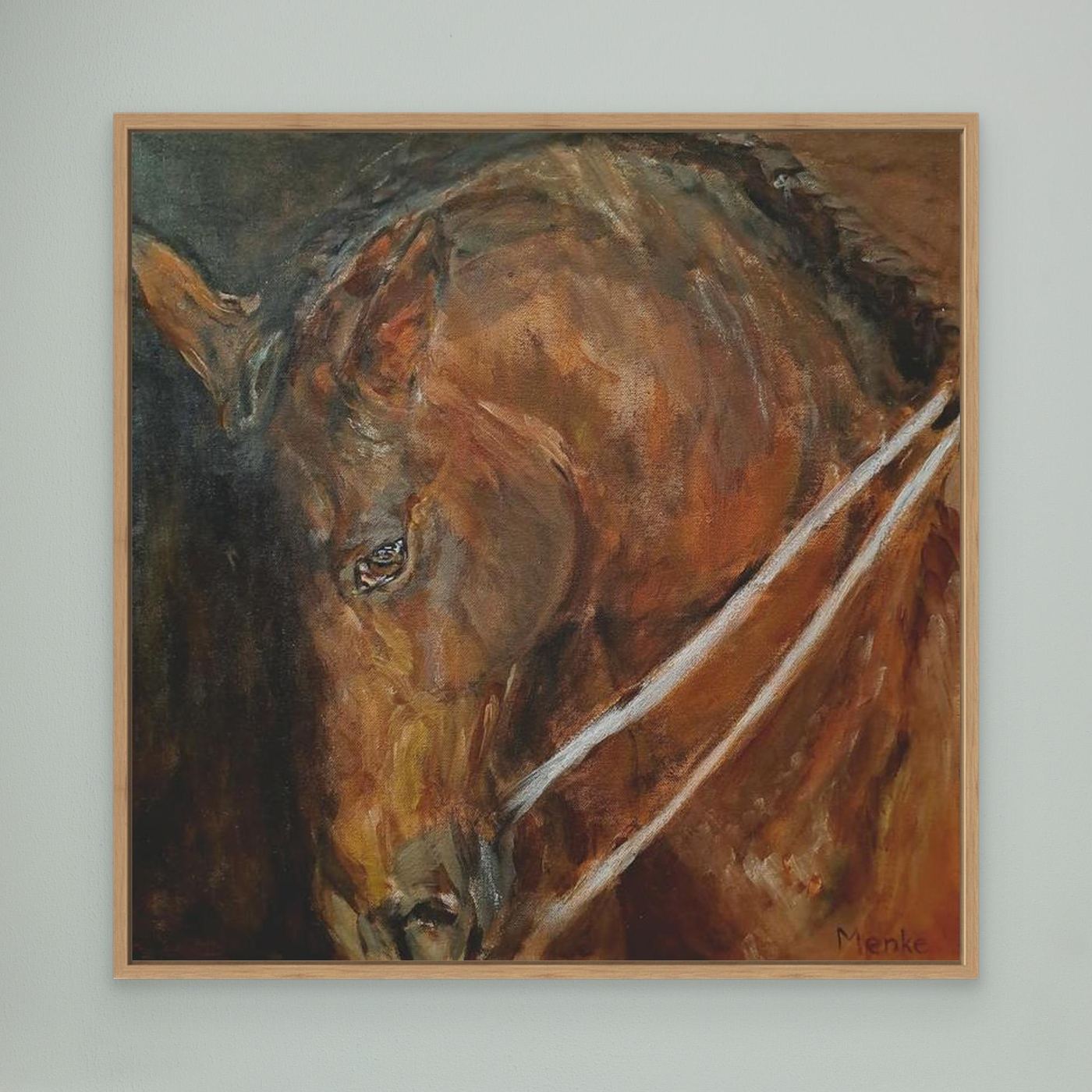 Laat me los: Art print Spaans paard op canvas