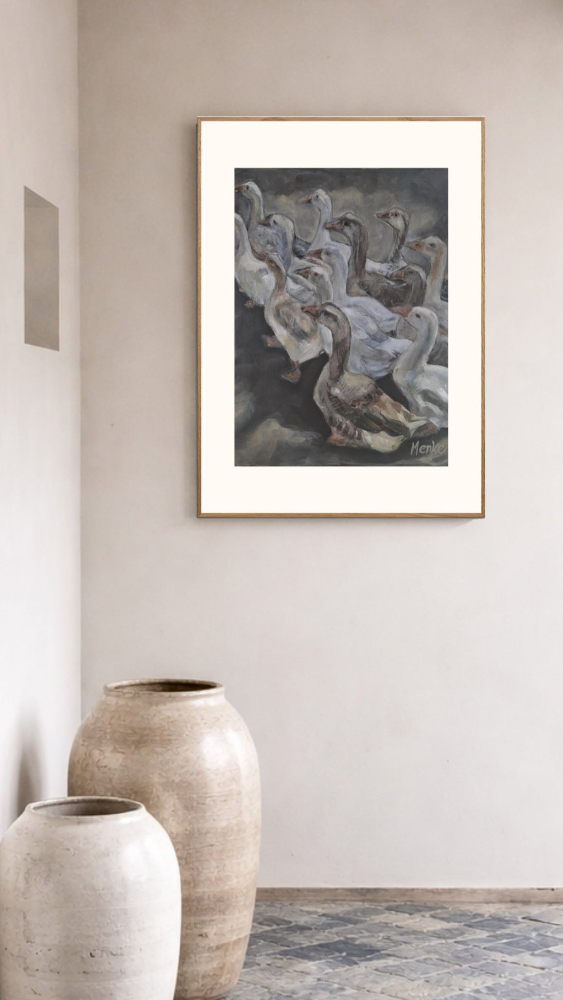 In ganzenpas: museumkwaliteit art print (40x50 cm)