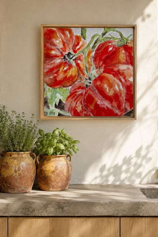 Sun-drenched | Art print van een aquarel op canvas